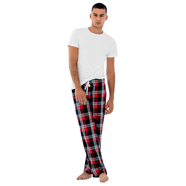 Skinnifit Herr Tartan Lounge Byxor M Röd/Marinblå Check Red/Navy Check M