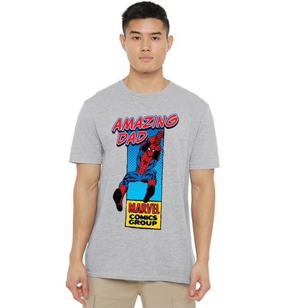 Marvel Comics Herr Amazing Dad Spider-Man Corner Box Fars Dag Heather Grey S
