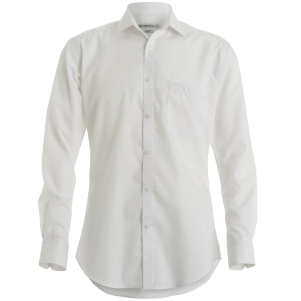 Kustom Kit Herr Premium långärmad Oxfordskjorta 14 Vit White 14