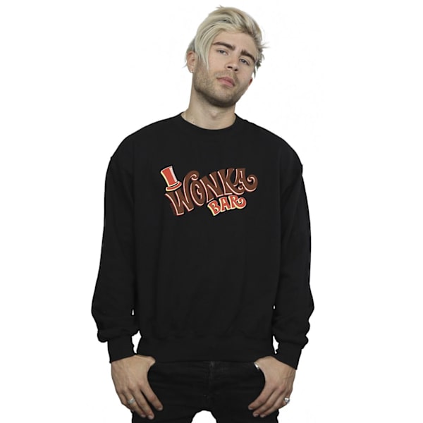 Willy Wonka Herr Bar Logo Sweatshirt XXL Svart Black XXL