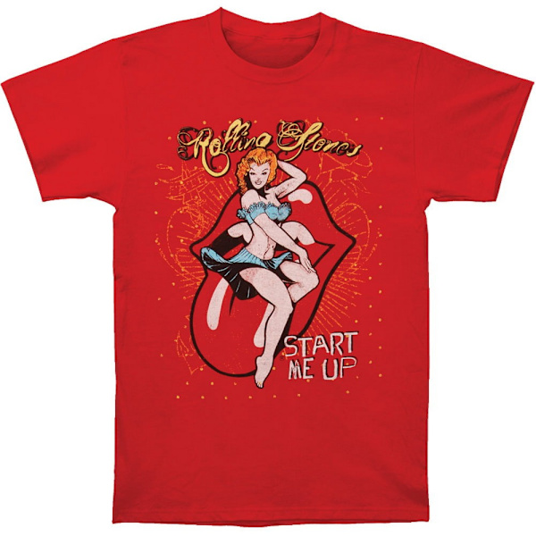 The Rolling Stones Unisex Adult Start Me Up Bomull T-shirt L Röd Red L