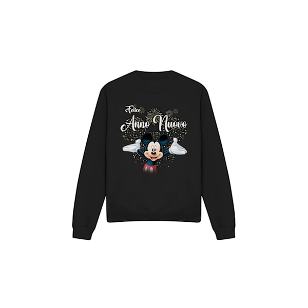 Disney Unisex Vuxen Italiensk Musse Pigg Fyrverkeri Nyårströja Black XXL