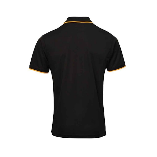 Premier Mens Coolchecker Contrast Pique Polo Shirt 3XL Svart/Solros Black/Sunflower 3XL