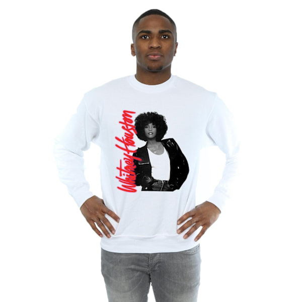 Whitney Houston Mens Whitney Pose Sweatshirt XXL Vit White XXL