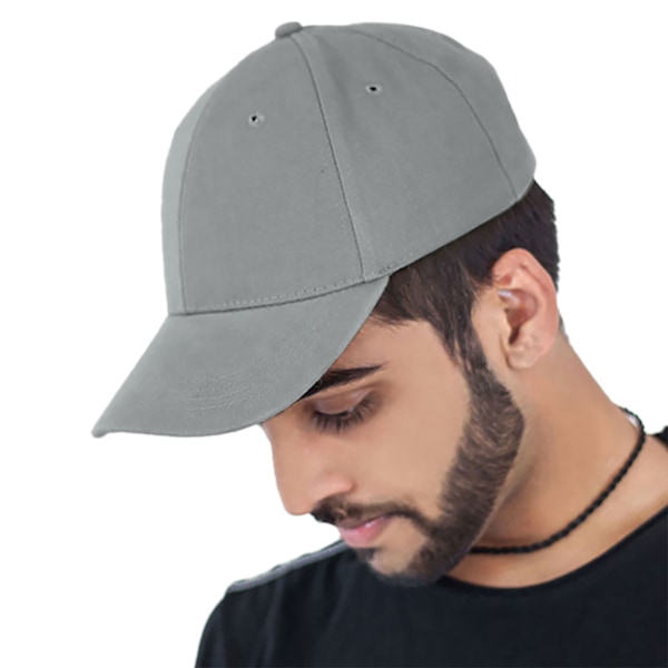 Atlantis Liberty Six Buckle Borstad Bomull 6 Panel Cap En Storlek Grey One Size