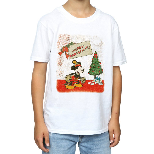 Disney Boys Musse Pigg Vintage Christmas T-Shirt 5-6 år Wh White 5-6 Years