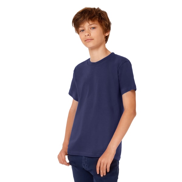 B&C Kids/Childrens Exact 190 kortärmad T-shirt (paket med 2) Navy Blue 7-8