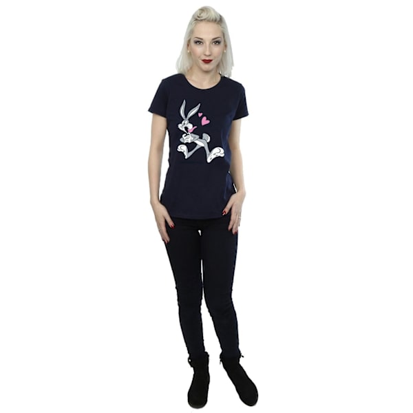 Looney Tunes Dam/Damer Bugs Bunny In Love Bomull T-shirt XX Navy Blue XXL
