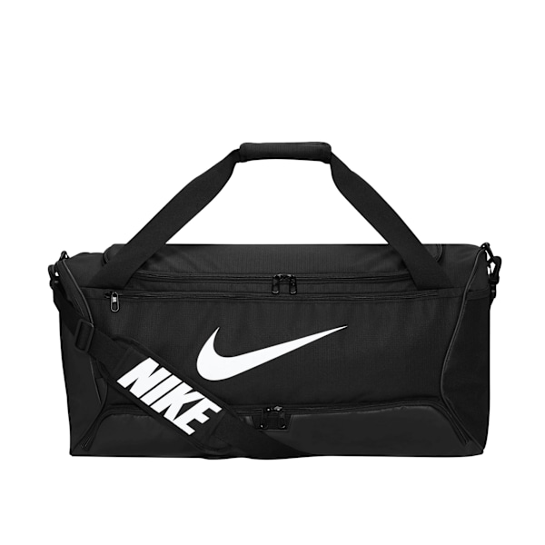 Nike Brasilia Swoosh träningsväska 60L duffelväska One Size Svart/Vit Black/White One Size