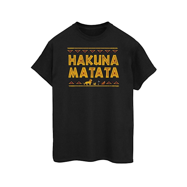 Disney Dam/Damer The Lion King Hakuna Matata Bomull Boyfrie Black 3XL