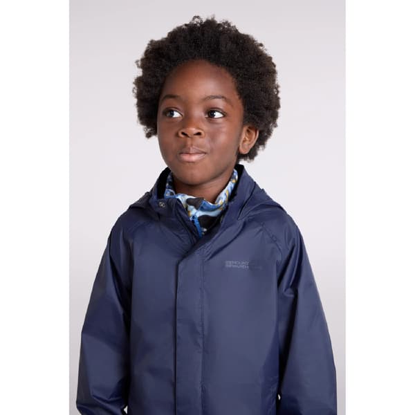 Mountain Warehouse Barn/Barn Pakka II Vattentät Jacka 3- Dark Blue 3-4 Years