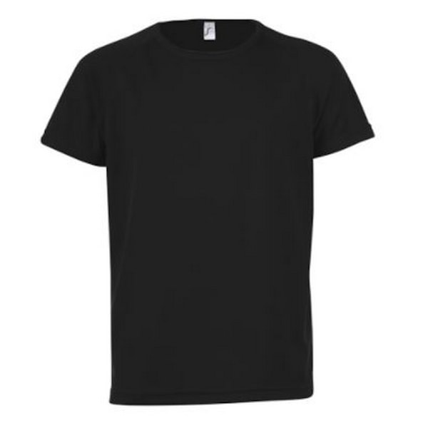 SOLS Barn/Barn Sporty Unisex Kortärmad T-shirt 6 år Bla Black 6yrs