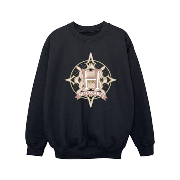 Harry Potter Girls Hogwarts Snowflake Sweatshirt 5-6 år Svart Black 5-6 Years