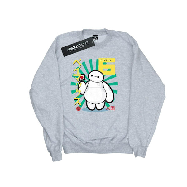 Big Hero 6 Dam/Dam Baymax Lollipop Sweatshirt XL Heather Heather Grey XL