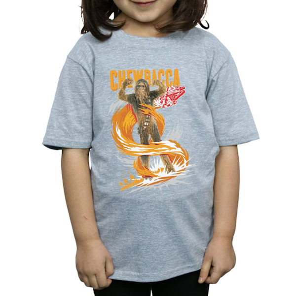 Star Wars Girls Chewbacca Gigantic Bomull T-shirt 12-13 År S Sports Grey 12-13 Years