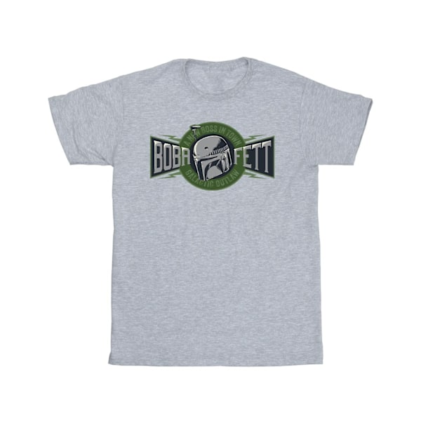 Star Wars: The Book Of Boba Fett Mens New Outlaw Boss T-Shirt 4 Sports Grey 4XL