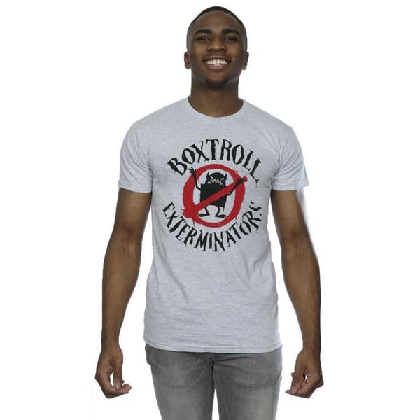 Boxtrolls Exterminators T-shirt för män, S, gråmelerad Grey Marl S