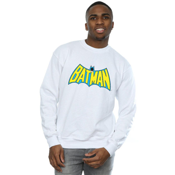 Batman Retro Logo Sweatshirt för män 3XL Vit White 3XL