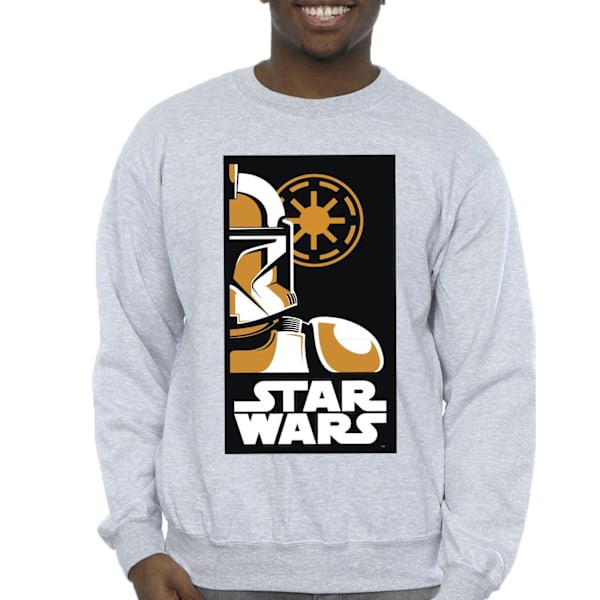 Star Wars Stormtrooper Art Poster Sweatshirt S Sports Grey Sports Grey S