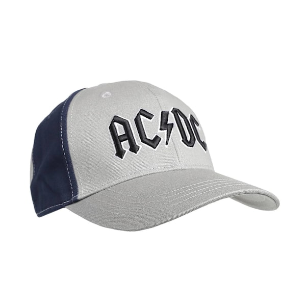 AC/DC Unisex Vuxen Tvåfärgad Logotyp Baseballkeps En Storlek Grå/Marinblå Grey/Navy Blue One Size