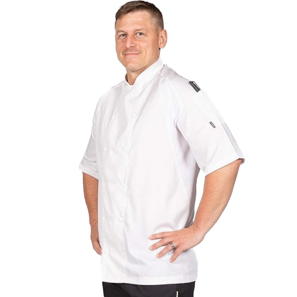 Le Chef Unisex Adult Executive Kortärmad Kockjacka L Vit White L