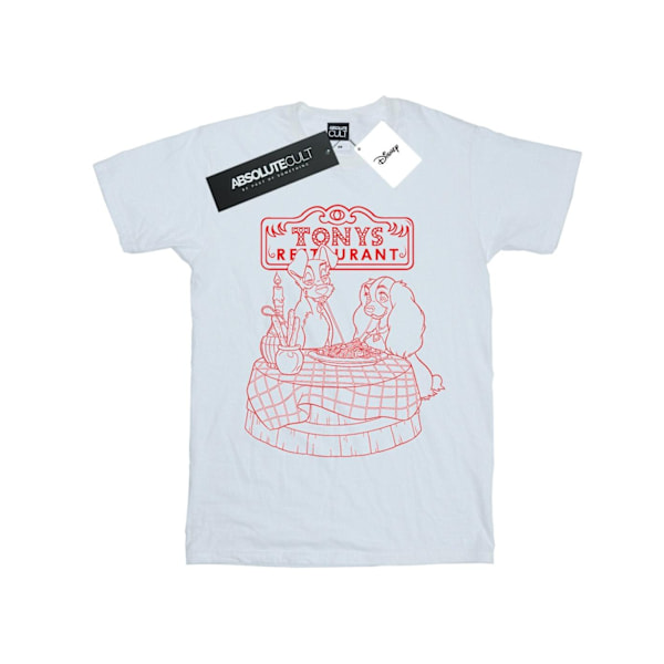 Disney Dam/Damer Lady Och Lufsen That´s Amore Bomullspojke White L