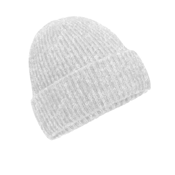Beechfield Dam/Kvinna Marl Ribbad Beanie One Size Grå Grey One Size