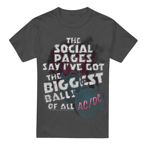 AC/DC Unisex Vuxen Big Balls T-Shirt M Kolgrå Charcoal M
