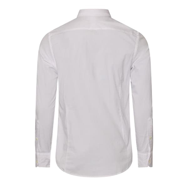 Replay Herr Slim Långärmad Skjorta med Knappar S Vit White S
