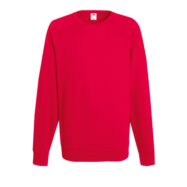 Fruit Of The Loom Lätt raglan sweatshirt för män (240 GSM) Red 2XL