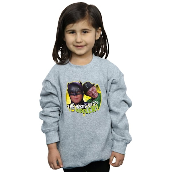 DC Comics Girls Batman TV-serien The Riddler Joke Sweatshirt 7- Sports Grey 7-8 Years