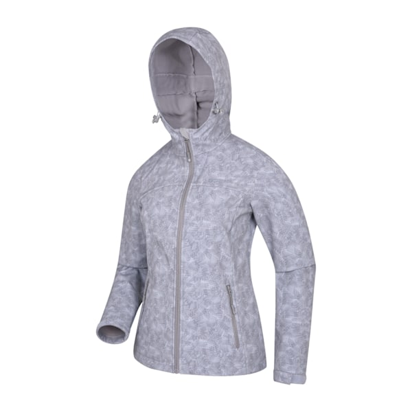 Exodus Dam/Kvinnor Tryckt Vattenavvisande Mjuk Skaljacka Light Grey 18 UK