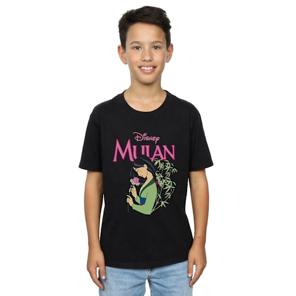 Disney Boys Mulan Pink Magnolia T-shirt 9-11 år Svart Black 9-11 Years