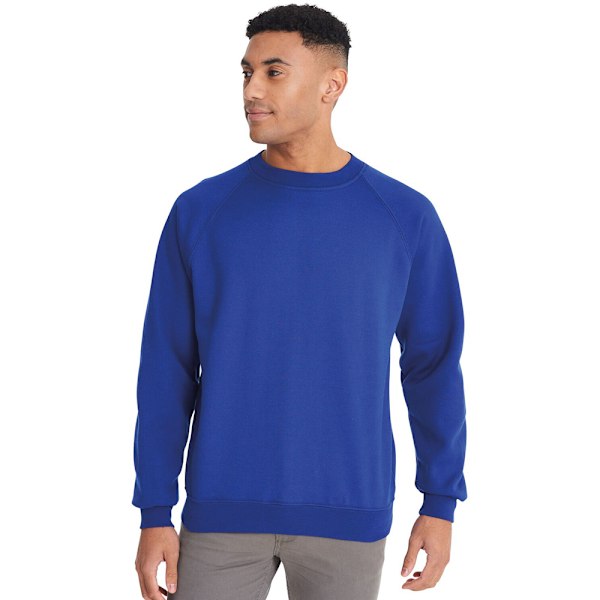 Maddins Mens Coloursure Plain Crew Neck Sweatshirt 3XL Royal Royal 3XL