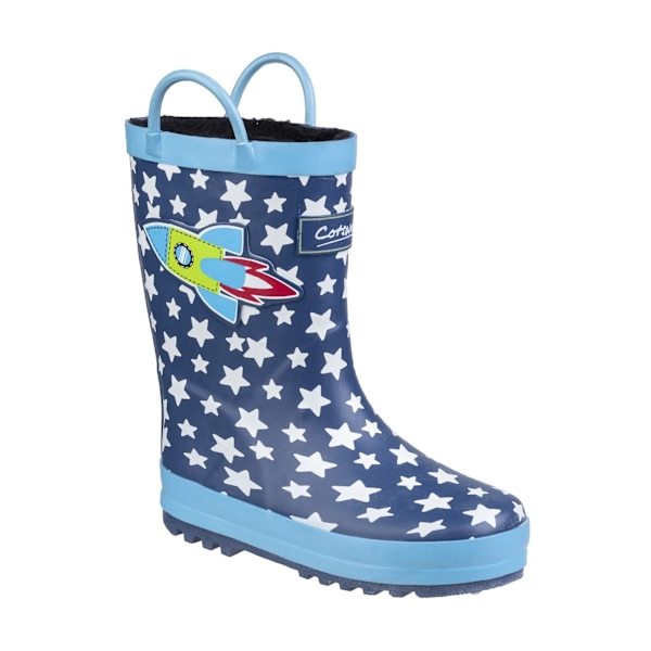 Cotswold Childrens/Kids Sprinkle Wellington Boots 5 Child UK Blå Blue Rocket 5 Child UK