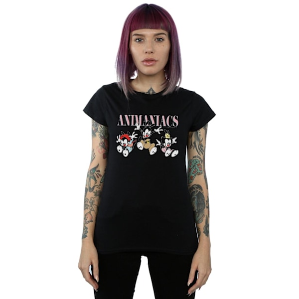 Animaniacs Dam/Kvinnor Grupp Hopp Bomull T-shirt XXL Svart Black XXL