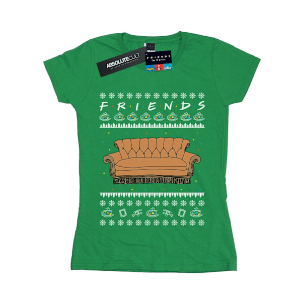 Friends Dam/Damer Fair Isle Couch Bomull T-shirt L Irländsk Grön Irish Green L