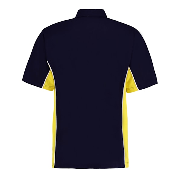 GAMEGEAR Herr Track Polycotton Pique Poloshirt M Marinblå/Midnatt Navy/Midnight/Yellow M