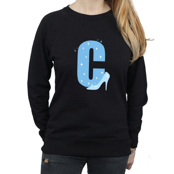 Disney Alfabetet C för damer/damer är för Askungen Sweatshirt L Black L