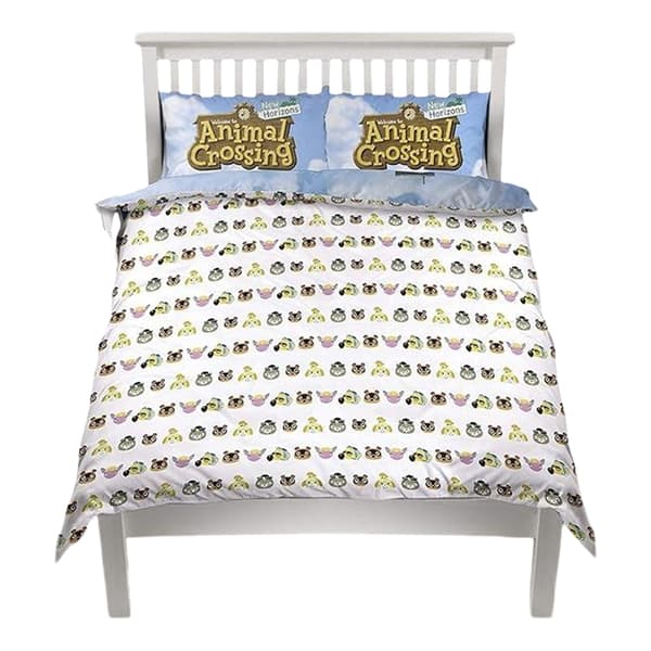 Animal Crossing Beach Vändbart Påslakanset (2-pack) Dubbel M Multicoloured Double