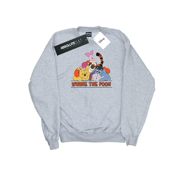 Disney Girls Winnie The Pooh Group Sweatshirt 9-11 år Sport Sports Grey 9-11 Years