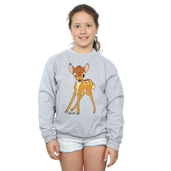 Bambi Girls Classic Cotton Sweatshirt 12-13 år Sports Grey Sports Grey 12-13 Years