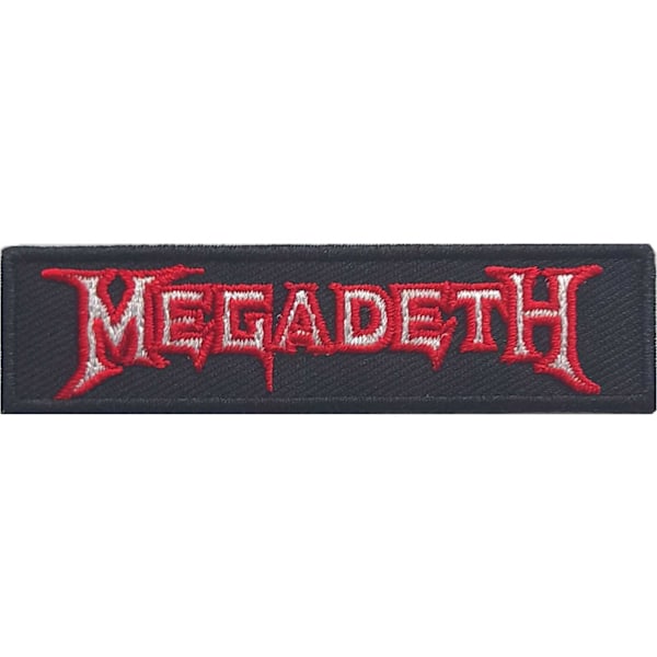 Megadeth Outline Logo Strykjärnsmärke En Storlek Svart/Röd Black/Red One Size