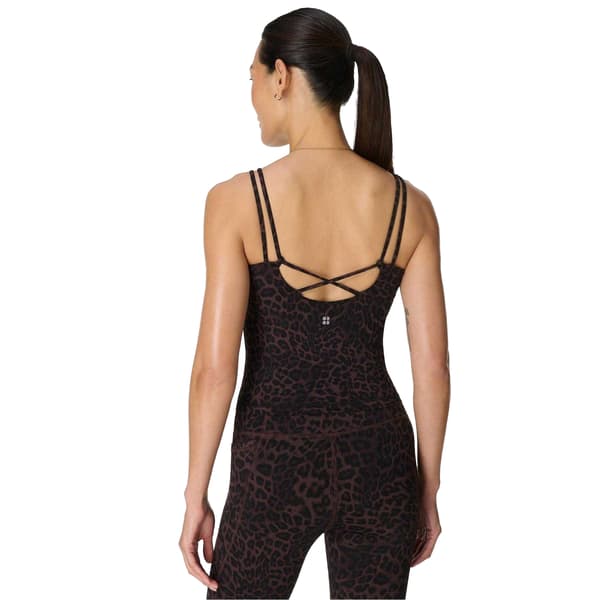 Sweaty Betty Dam Leopardmönstrad Performance Linne Brown 8 UK