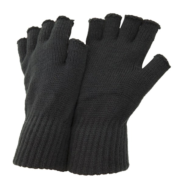 FLOSO Herr Fingerlösa Vinterhandskar One Size Kolgrå Charcoal One Size