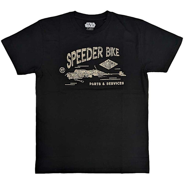 Star Wars Unisex Vuxen Speeder Bike T-Shirt S Svart Black S