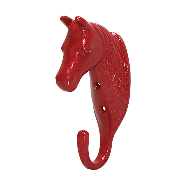 Perry Equestrian Häst Huvud Enstaka Stall/Väggkrok En Storlek Röd Red One Size