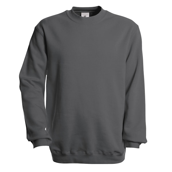 B&C Unisex Set In Modern Cut Crew Neck Sweatshirt 2XL Steel Grå Steel Grey 2XL