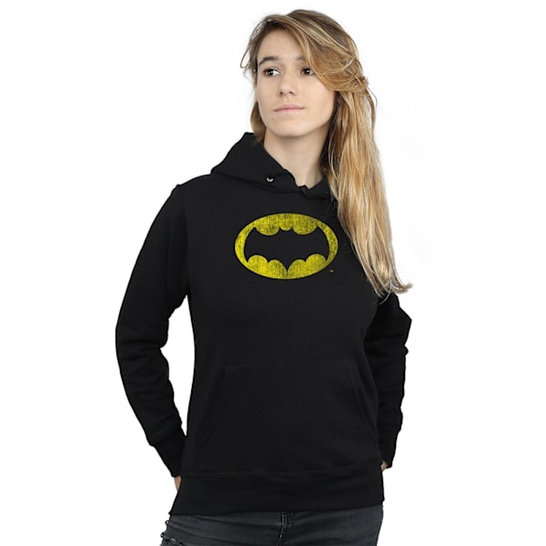 DC Comics Dam/Kvinnor Batman TV-serie Distressed Logo Hoodie Black XXL