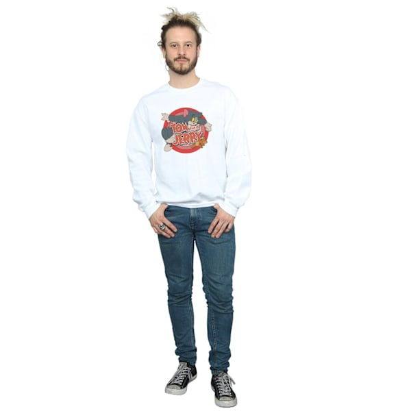 Tom och Jerry Classic Catch Sweatshirt för män S Vit White S